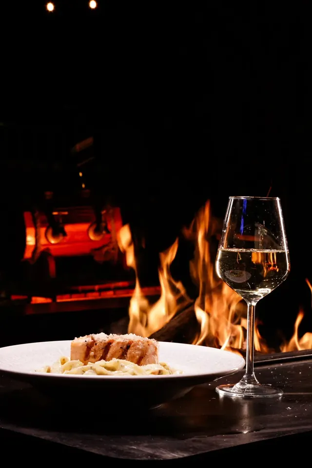 Dinner and white wine